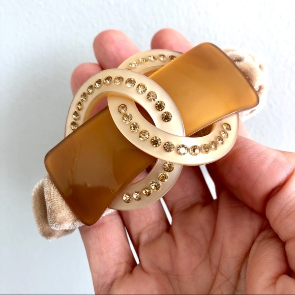 Rhinestone Embellished Acrylic Scrunchie - Picture 10 of 14